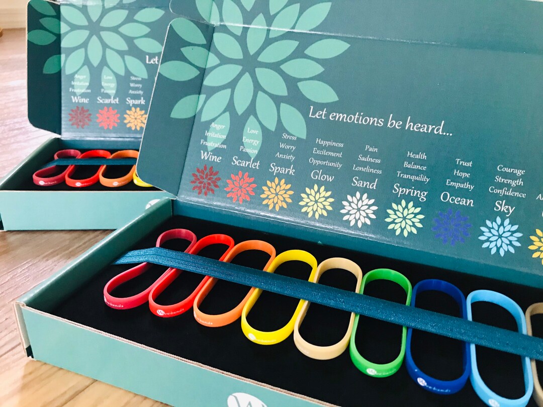 Autism Support Bracelets Mental Health Gift Box Jewelry Recovery Silicone Wavebands Complete