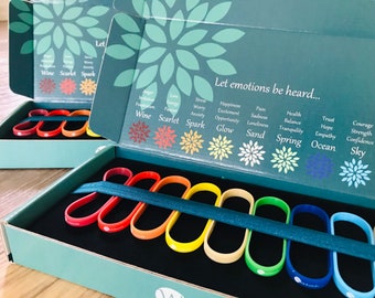 Autism support Bracelets |  Mental Health | Gift Box | Jewelry | Recovery | Silicone Wave-bands | Complete Box Set All Colors
