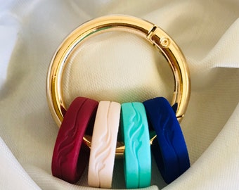 Autism support Silicone Rings | Set of 9 | Wave-bands Rings | Mental Health | Couples Rings | Fashion | Jewelry