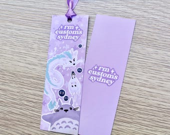 Marcapáginas de El viaje de Chihiro, Totoro, regalo inspirado en Studio Ghibli, marcapáginas de anime, amante del anime, lindo marcapáginas con personaje kawaii, regalo de anime