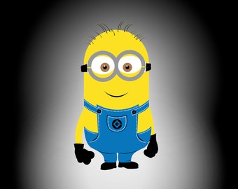 CARTOON MINION diseño de plantilla de 7 capas múltiples, dibujos animados, retrato, arte digital, plantillas, aerógrafo, corte PNG, pintura en aerosol, descarga