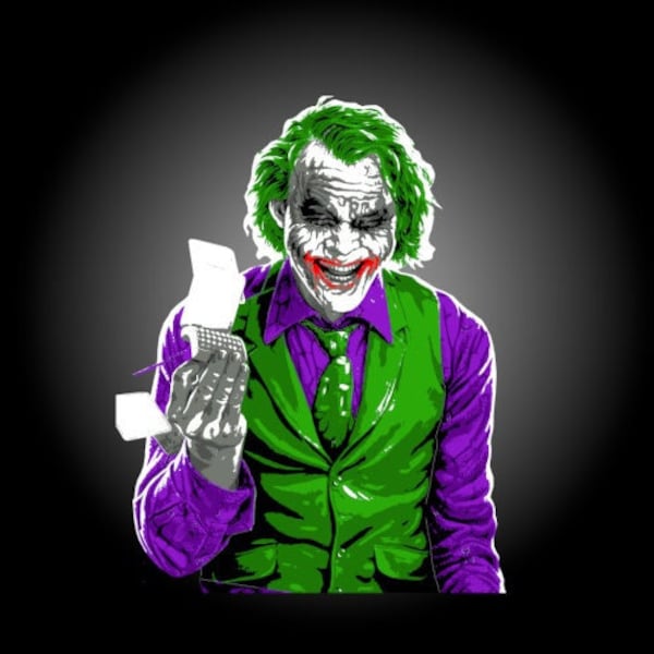 JOKER Layered Schablonendesign, 9 Schichten, Film, Portrait, Digital Art, Schablonen, Airbrush, PNG, Plotter