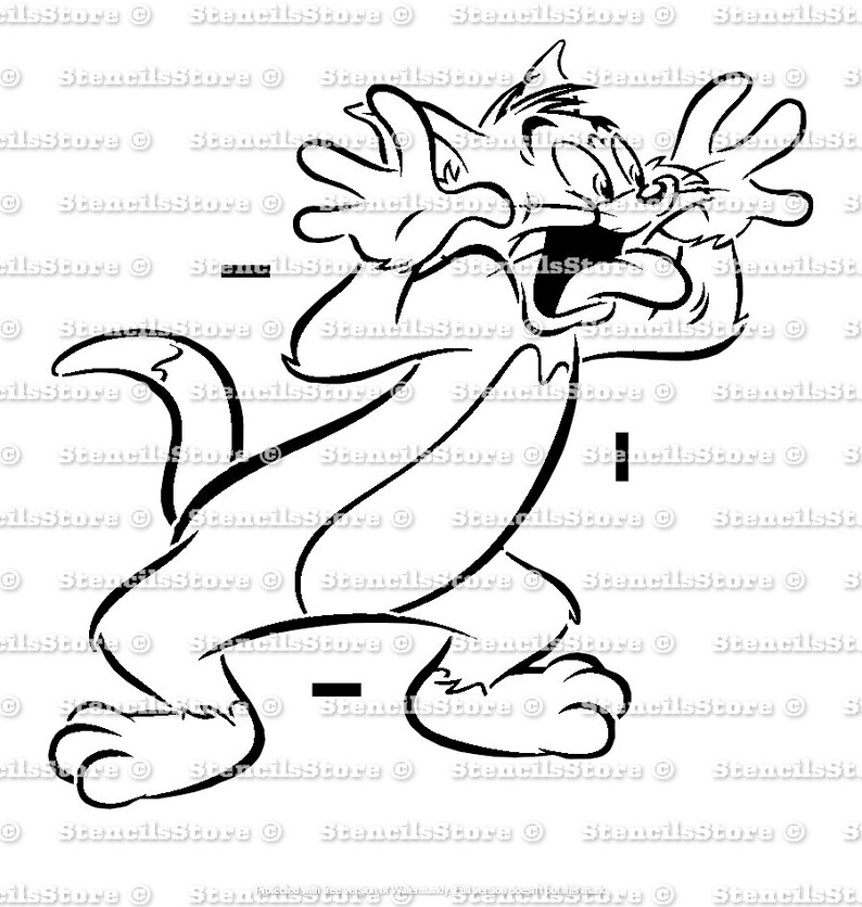 Tom and Jerry Character Multi 5 Layers Stencil Designdecor Etsy