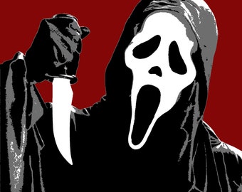 SCREAM Scary Movie multi 3-Schicht-Schablonendesign, Film, Portrait, Digital Art, Schablonen, Airbrush, PNG-Schnitt, Spritzlackierung, Download-Dateien