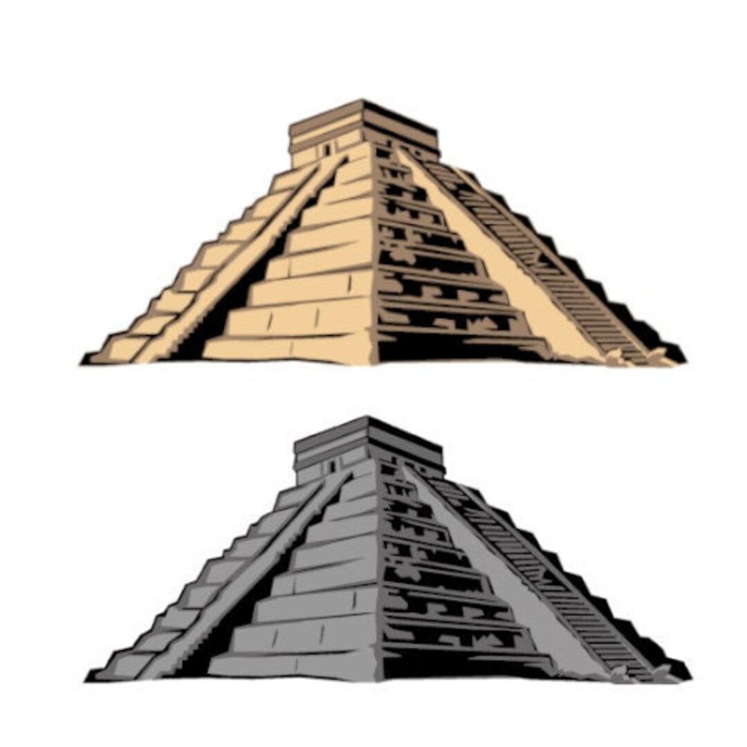 Mayan Temple Multi 3 Layers Stencil Design,spray Art Basic ,craft