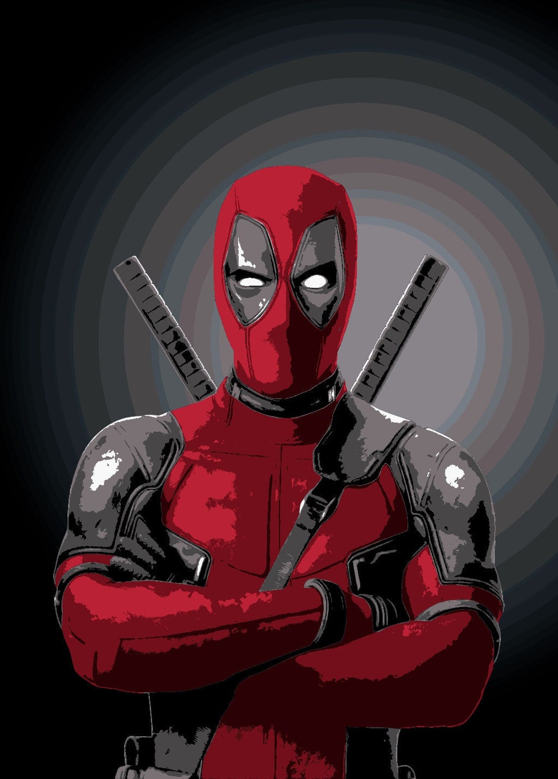 DEADPOOL Multi 7 Layers Stencil Design,movie , Portrait ,digital Art ...