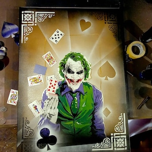 JOKER Layered Schablonendesign, 9 Schichten, Film, Portrait, Digital Art, Schablonen, Airbrush, PNG, Plotter Bild 5