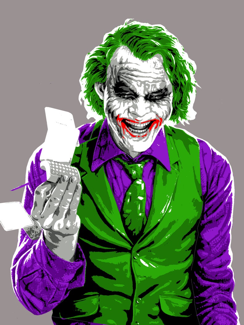 JOKER Layered Schablonendesign, 9 Schichten, Film, Portrait, Digital Art, Schablonen, Airbrush, PNG, Plotter Bild 4