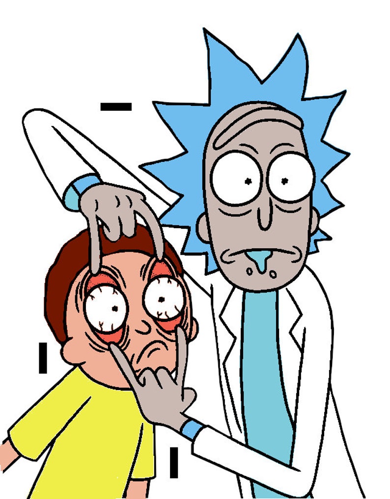 Rick and Morty Multi 7 Layers Stencil Designdecor craft Etsy