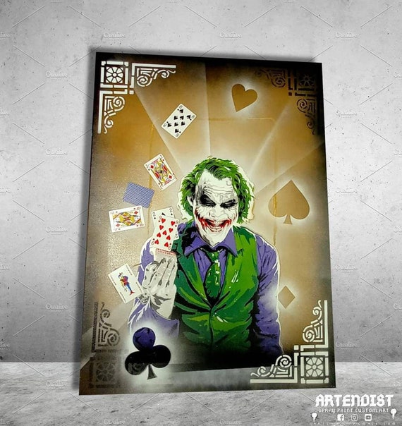 Joker (D) Airbrush art stencil available in 2 sizes Mylar ships worldw –  Air Brush Stencil Store