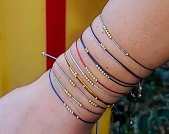 Lucky Number Friendship Bracelet - Gold Fill. Rose Gold. Silver