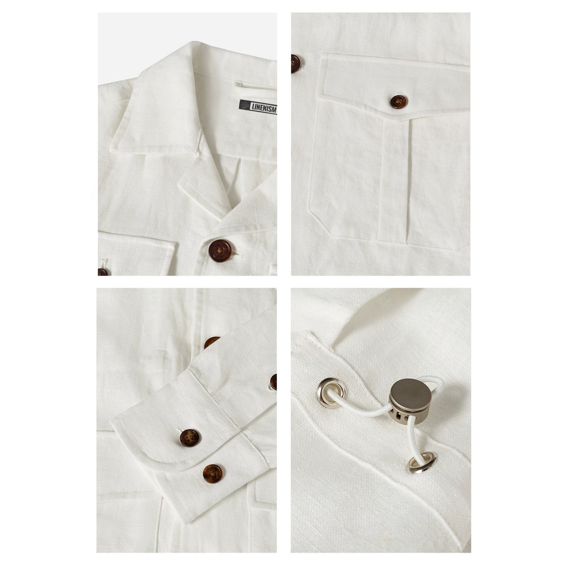 Men's Safari Jacket Linen White Jacket Safari Summer - Etsy