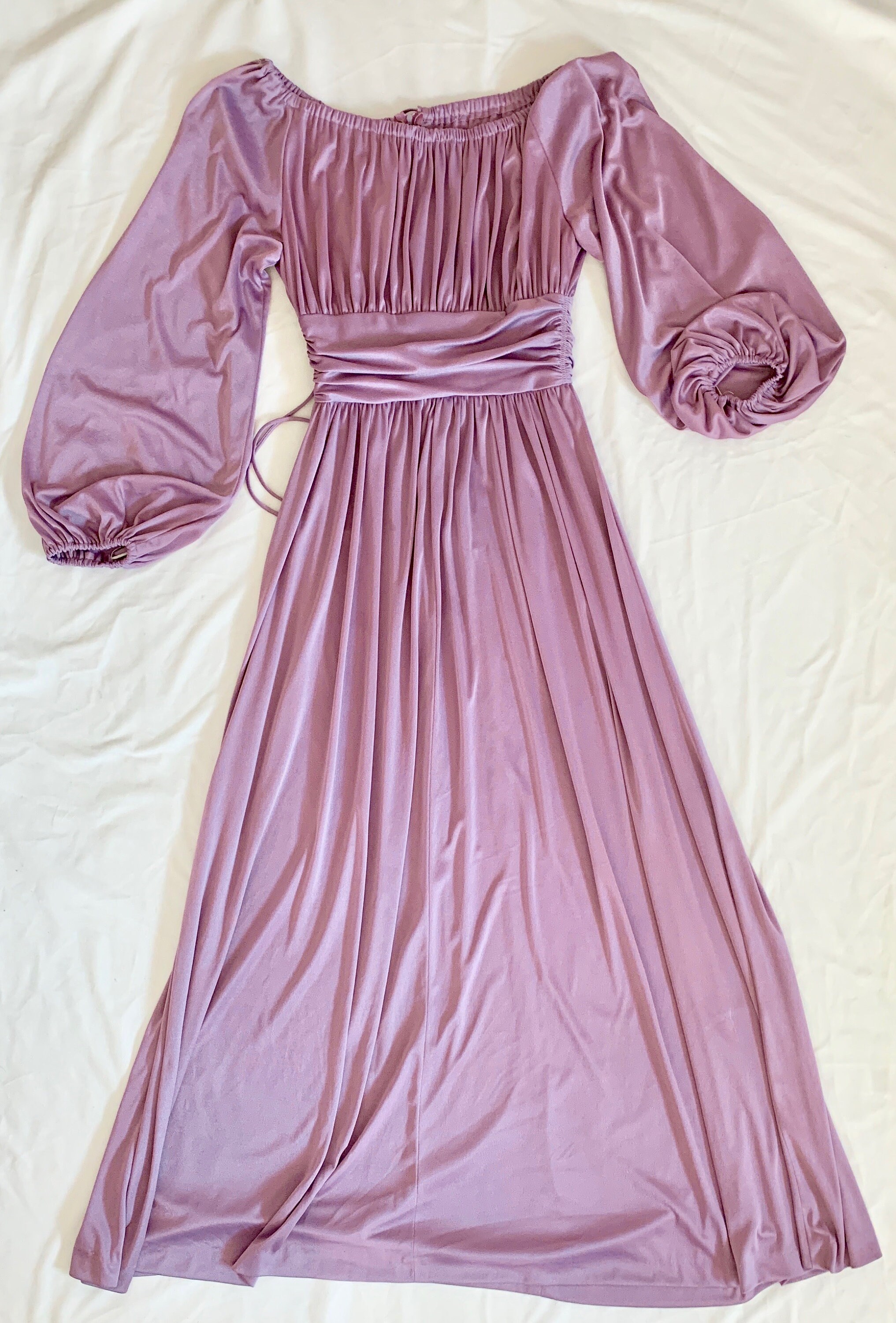 1970s Grecian Lilac Maxi Dress | Etsy