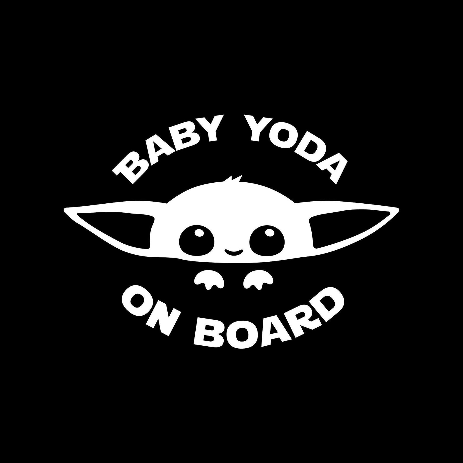 Baby Yoda On Board Baby Yoda Printable Vinyl Decal Baby | Etsy