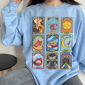 Sudadera con apodos del tarot de la Academia del Zodíaco Retro Sudadera con licencia de la Academia del Zodíaco Lance Orion Seth Capella Darius Vega Sudadera con lectura