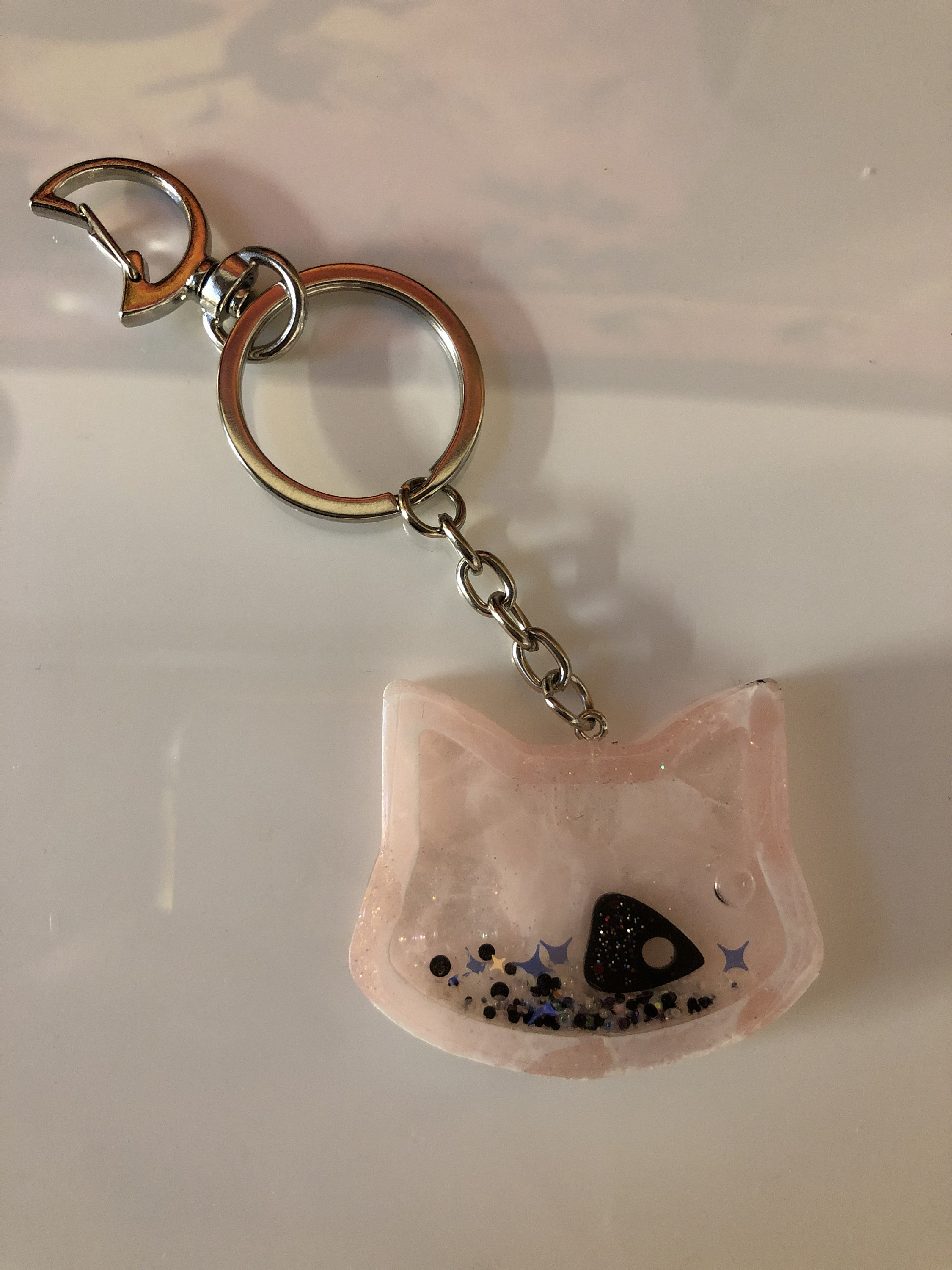 Pastel Goth Cute Kitty Shaker Keychain Etsy