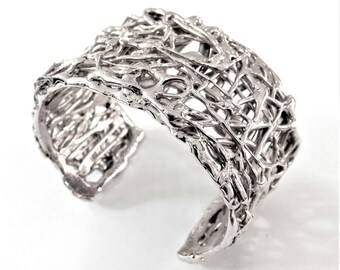 REDÓ FLORENCE 1989 - Bracelet SIMPLEWHITE, 24Kt palladium plated bronze. Handmade in Florence - Italy