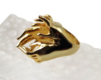 Ring LILIA, Gold Plated Bronze • Handmade in Florence, Italy