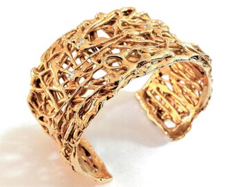 REDÓ FLORENCE 1989 - Bracelet  SIMPLEYELLOW, 24Kt gold plated bronze with cubic zirconia. Handmade in Florence - Italy