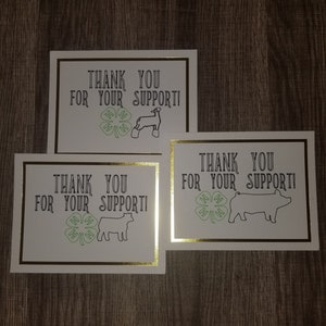 Livestock Buyer Thank You Cards (buyer thank you, buyer gift, livestock)