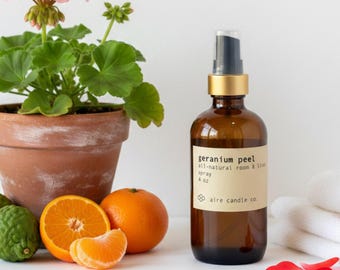 Geranium Peel Room Spray: All Natural Home, Linen & Air Freshener
