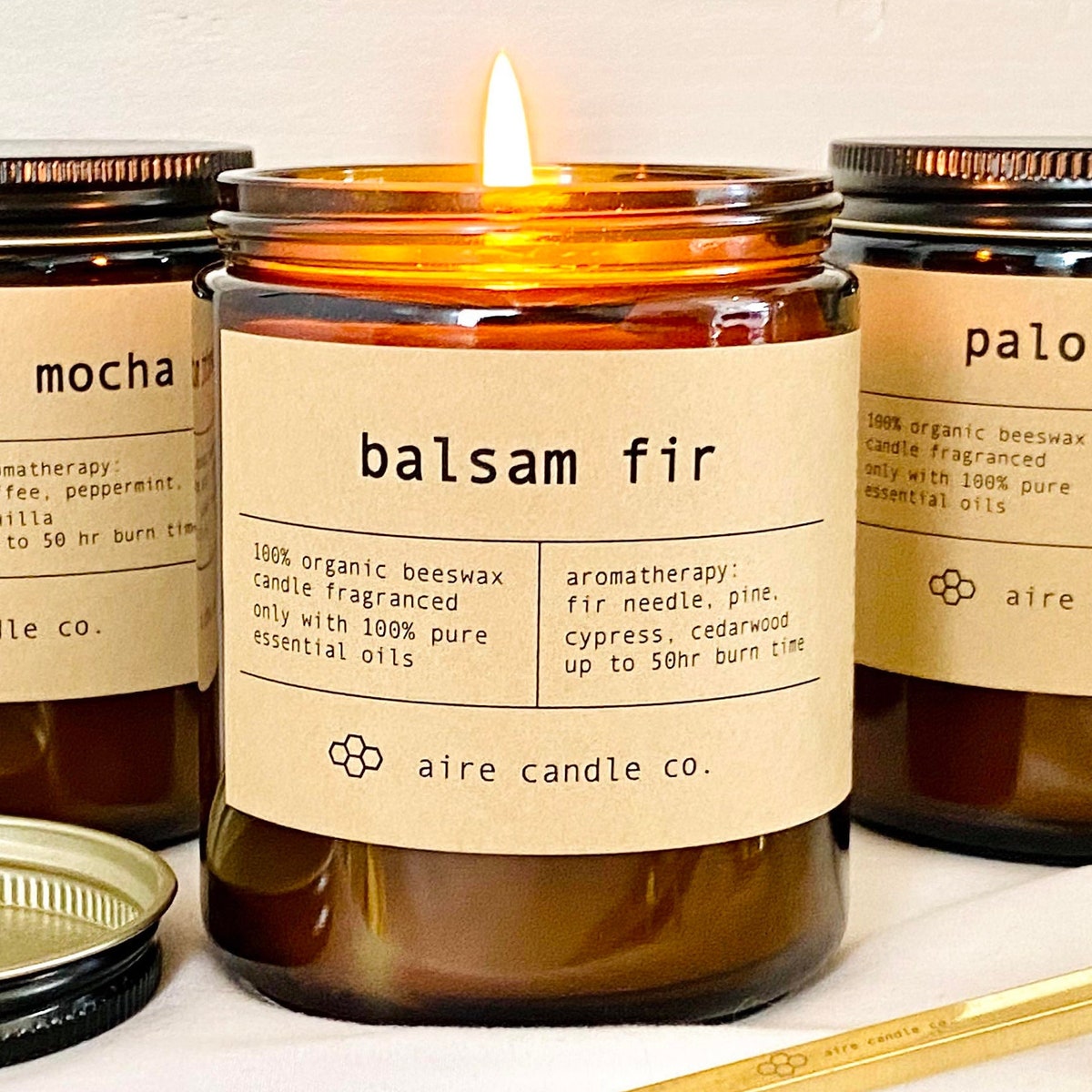 Beeswax Candles Only 100% Pure Beeswax & Pure Essential Oils: 2 Ingredients Non-toxic, Sustainable, Clean Handpoured in Cape Cod, MA - Etsy