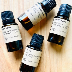 100% Pure Essential Oil Blends | Bespoke Handcrafted Vegan Blends for Diffusers & Aromatherapy | High Quality Therapeutic Grade | 15 mL