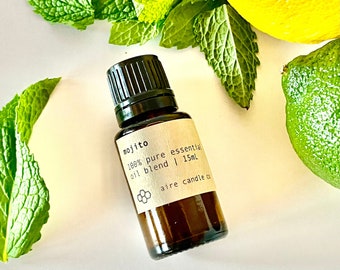Mojito Essential Oil Blend | 100% Pure, Natural, Undiluted Blend for Diffusers & Aromatherapy | Quality Therapeutic Grade | Citrus + Mint