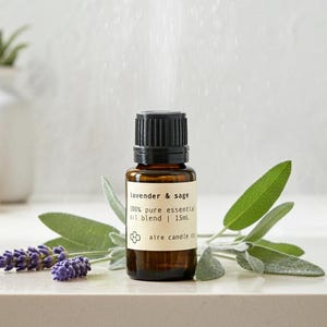 Lavender & Sage Essential Oil Blend: 100% Pure, Therapeutic Grade Aromatherapy Diffuser Blend (15 mL)