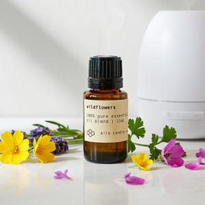 Wildflowers Essential Oil Blend: 100% Pure, Therapeutic Grade Aromatherapy Diffuser Blend (15 mL)