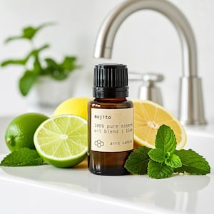 Mojito Essential Oil Blend: 100% Pure, Therapeutic Grade Lemon, Lime & Spearmint Blend (15 mL)
