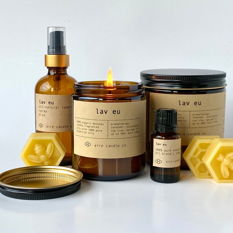 Beeswax Candles 100% Pure Organic Beeswax and Pure Essential Oils Non-Toxic, Sustainable, Clean Burning & Local Handpoured in Cape Cod image 7