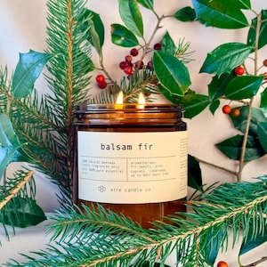 16 oz Balsam Fir candle with two wicks.