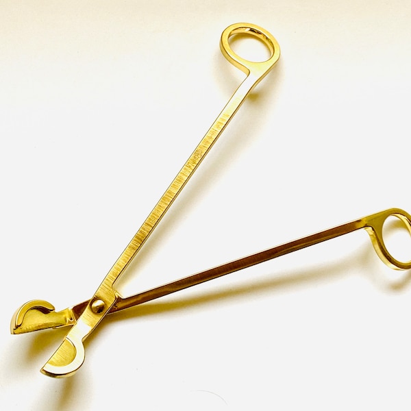 Wick Trimmer | Candle Accessories | Stainless Steel Wick Scissors for Trimming Candle Wicks | Candle Wick Cutters | Gold / Brass Color