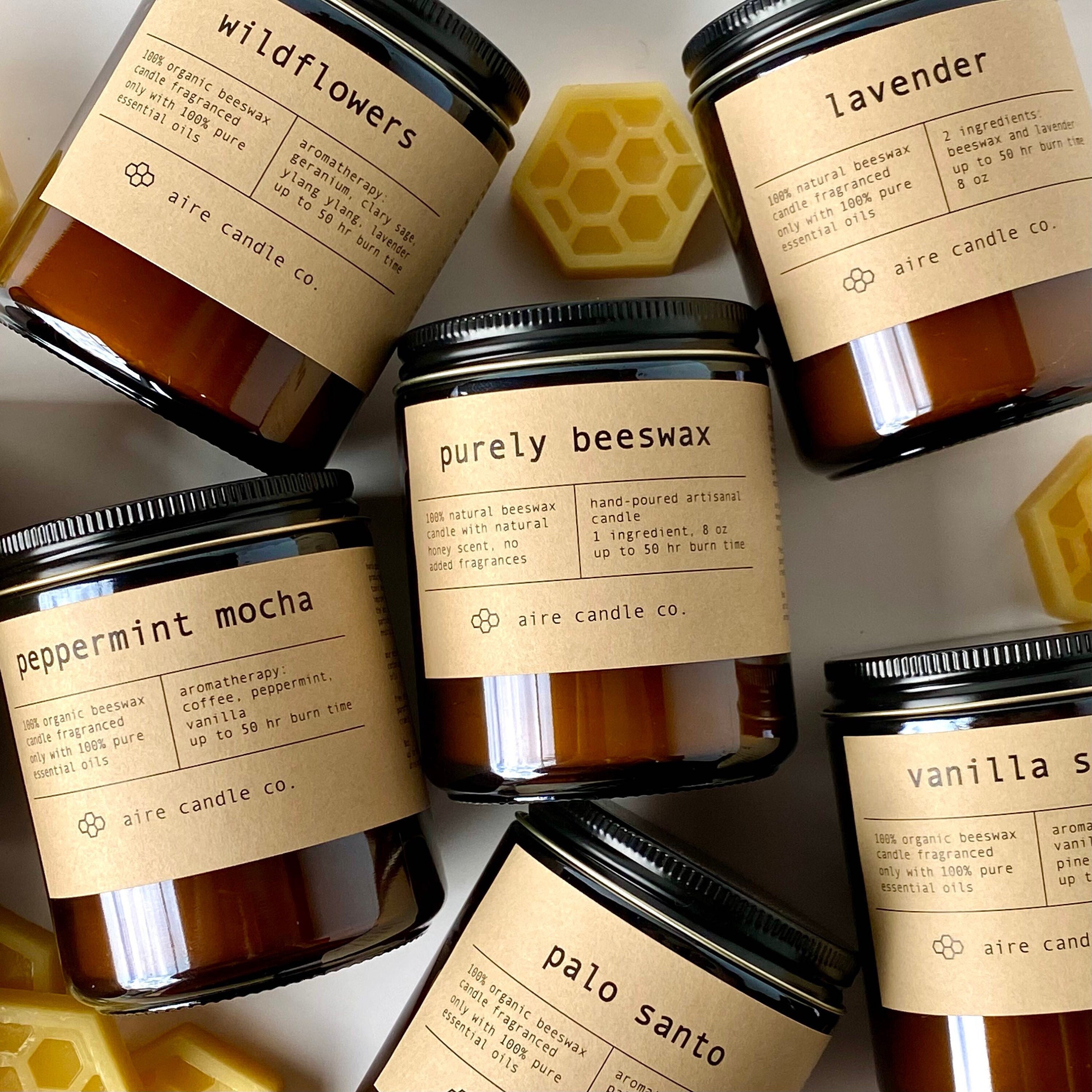 Beeswax Candles: Essential Oil Scented, All Natural & Non-Toxic, Hand-Poured on Cape Cod, MA