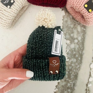 Ornement de bonnet vert fait main, décoration de vin de vacances, mini bonnet, mini bonnet, porte-cartes, cadeau pour amateur de vin, porte-cartes cadeau