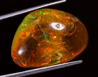 Ethiopian Opal with matrix Fancy Shape Cabochon Loose Gemstone For Making Jewelry 20.5 Ct. 25X18X7 mm Y-7843