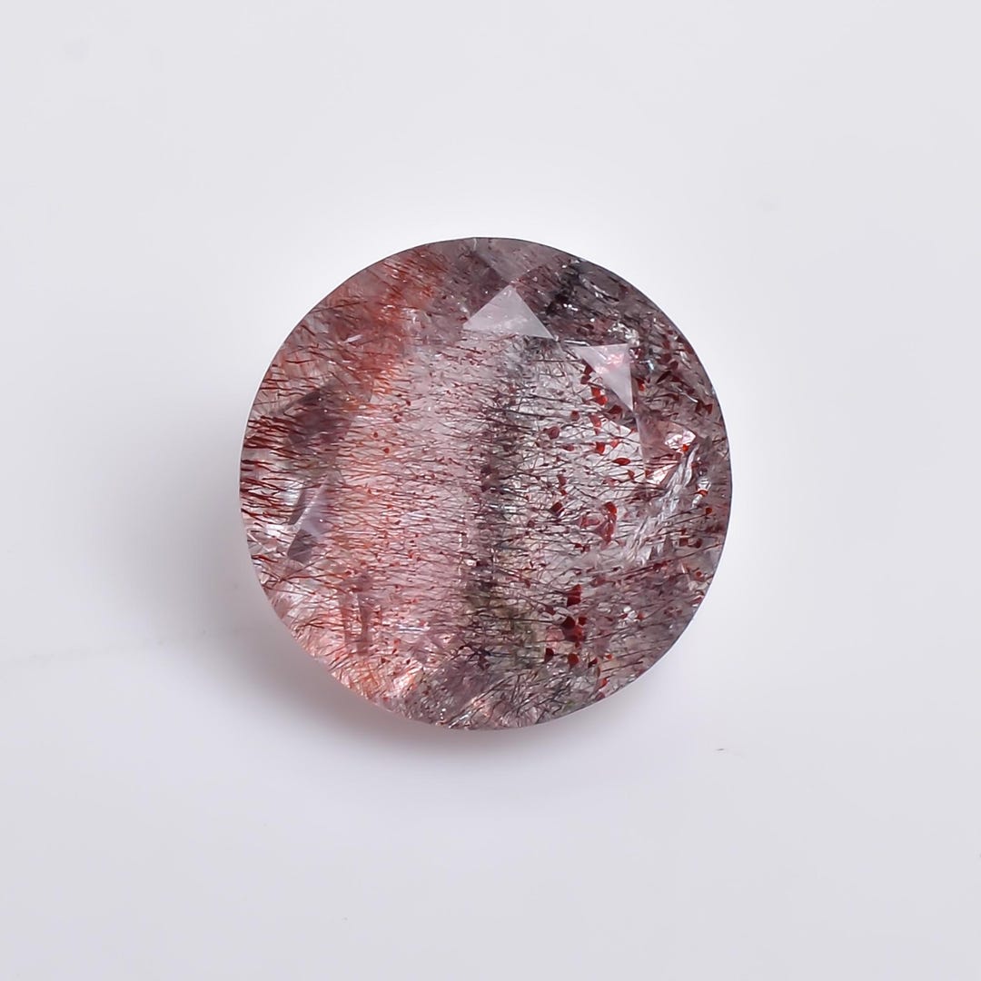 Natural Elestial Quartz Round Shape Cut Stone Loose Gemstone for Making ...