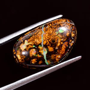 Natural Boulder Opal Fancy Shape Cabochon Loose Gemstone 11 Ct. 19X12X5 mm Y-8186