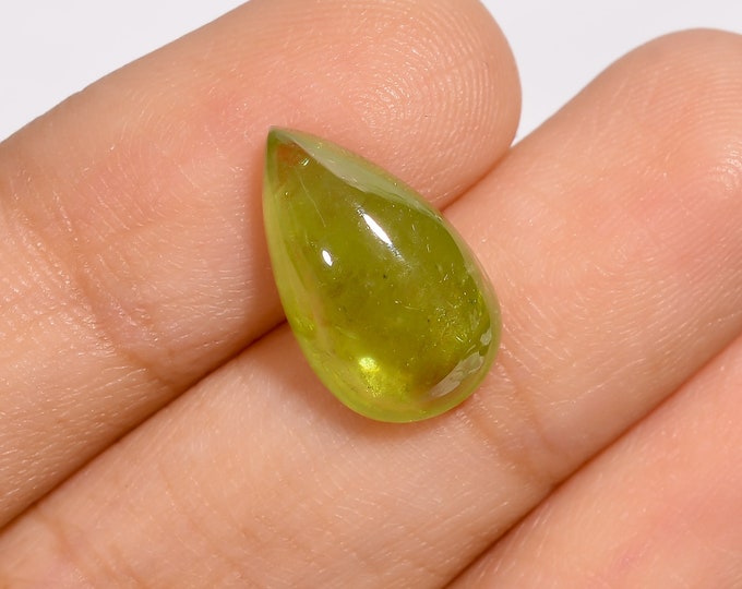 Titanite sphene Stone Pear Shape Cabochon Natural Loose Gemstone for
