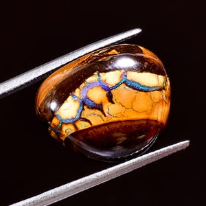 Opale boulder naturale, cabochon di forma fantasia, pietra preziosa sciolta, 10,5 ct. 17x14x5 mm Y-8190