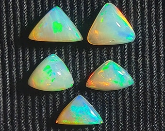 Ethiopian opal Fancy shape cabochons, welo opal cabs, 5 pcs, 9.8 cts, 7*12-8*13 mm approxy, P-405.