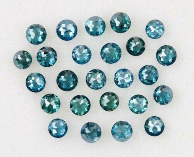 2.80-3.00ct Blue Diamond Rose Cut Round Faceted Carat Clarity Certified