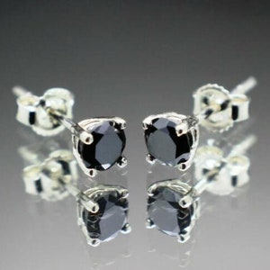 1.50 Ct Black Diamond Studs Earrings Quality AAA Grade Certified ! Valentine Gift, Birthday Gift