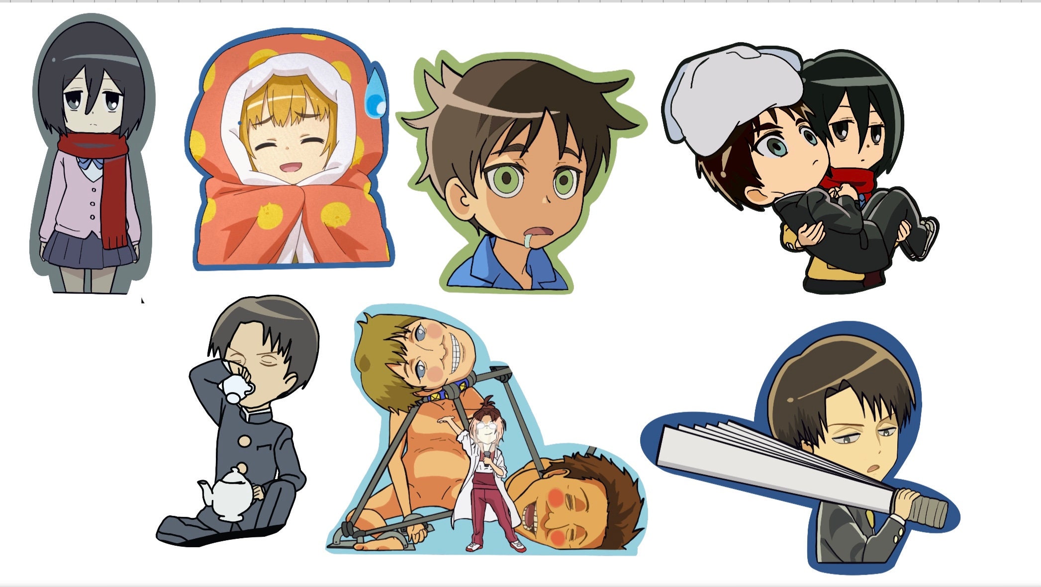 Attack On Titan Junior High Sticker Aot Junior High Anime Etsy