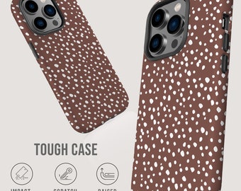 Coffee Dots Phone Case | For Apple iPhone 15, iPhone 15 Pro Max, iPhone 15 Plus, iPhone 14 Pro, iPhone 14, iPhone 13, 12, 11, SE, Xr