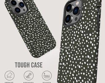 Moss Dots Phone Case | For Apple iPhone 15, iPhone 15 Pro Max, iPhone 15 Plus, iPhone 14 Pro, iPhone 14, iPhone 13, 12, 11, SE, Xr