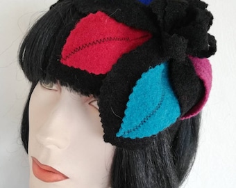 Ohrwärmer Ohrschützer Fascinator Blau Rot Grün Orange Petrol Schwarz Kopfschmuck Mützen&Caps Accessoires 20 iger Jahre