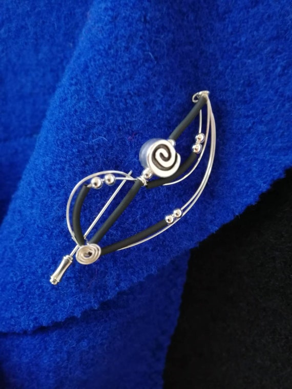 Pin de tela broche de plata kilt pin bufanda clip sombrero pin