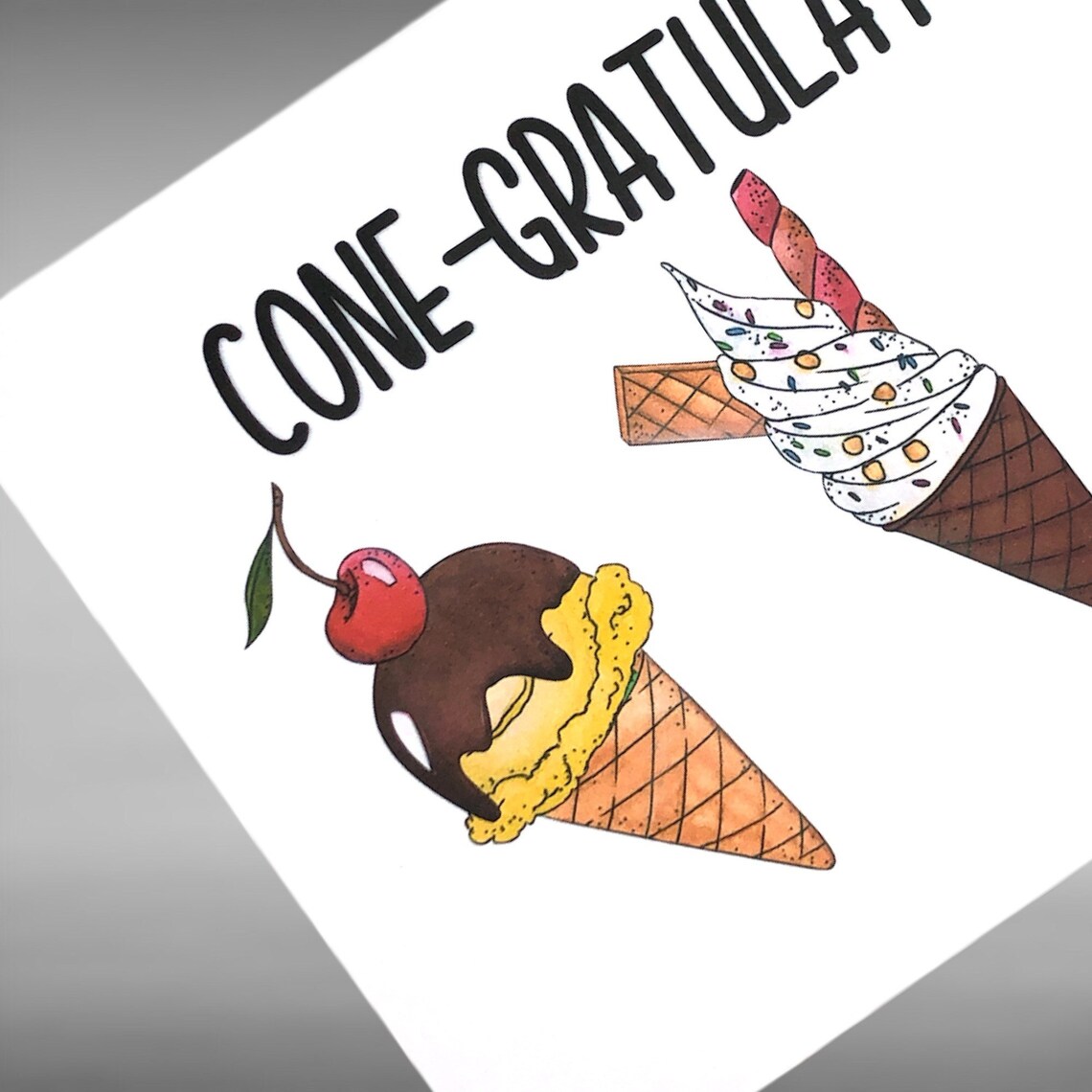 Ice cream Pun Card for friend / Happy Birthday Icecream Card Etsy